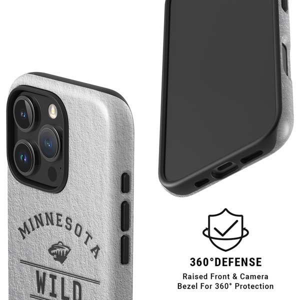 NHL Minnesota Wild Black Text iPhone 16 Pro Magsafe Impact Case