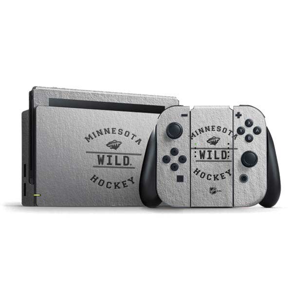 NHL Minnesota Wild Black Text Nintendo Skins