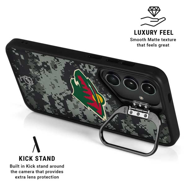 NHL Minnesota Wild Camo Galaxy S26 Kickstand Case