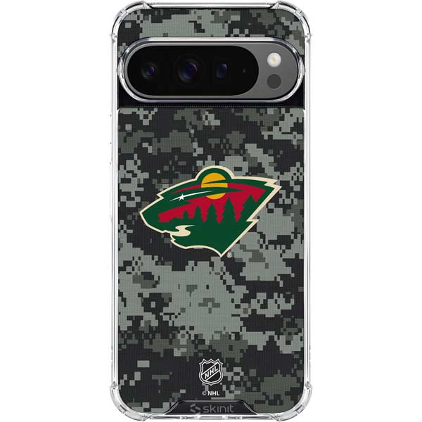 NHL Minnesota Wild Camo Google Pixel 10 Pro XL Clear Case
