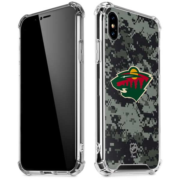 NHL Minnesota Wild Camo iPhone X/XS Clear Case