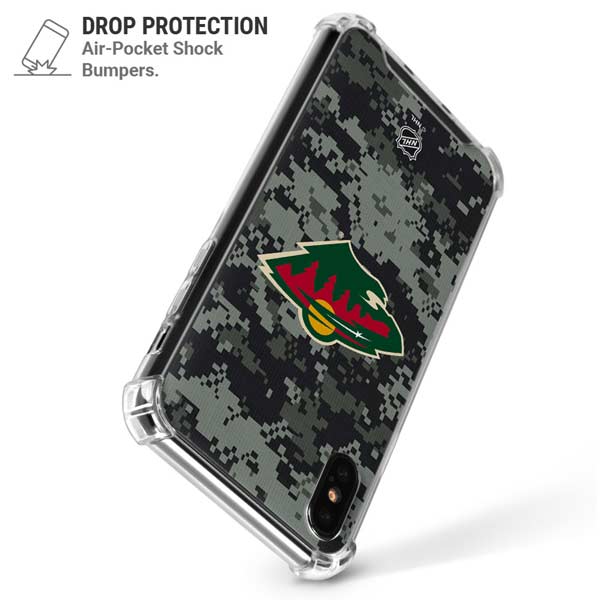NHL Minnesota Wild Camo iPhone X/XS Clear Case