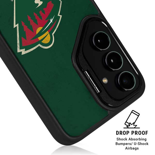 NHL Minnesota Wild Distressed Galaxy S26 Ultra Kickstand Case