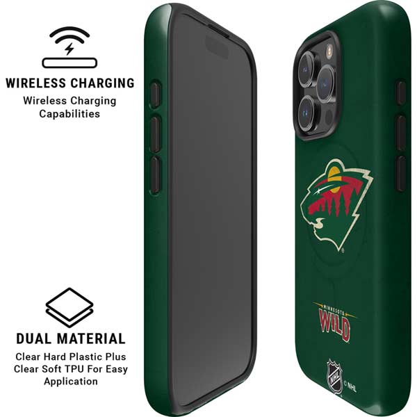 NHL Minnesota Wild Distressed iPhone 16 Pro Magsafe Impact Case