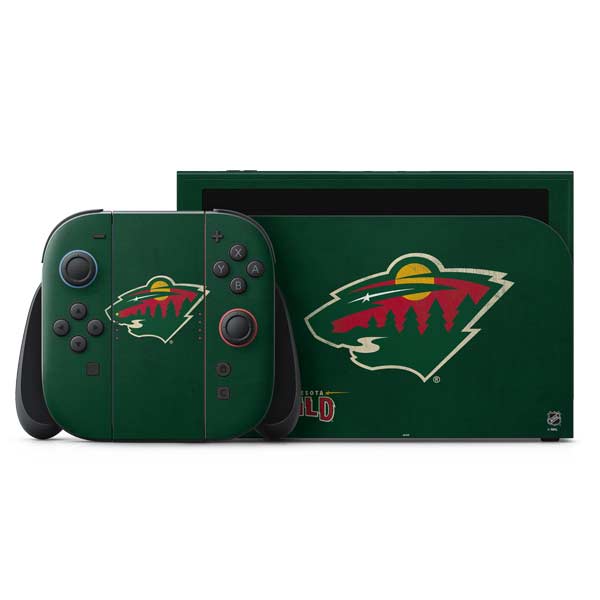 NHL Minnesota Wild Distressed Nintendo Switch 2 (2025) with Joy-Con Skin