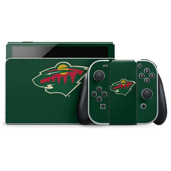 NHL Minnesota Wild Distressed Nintendo Skins