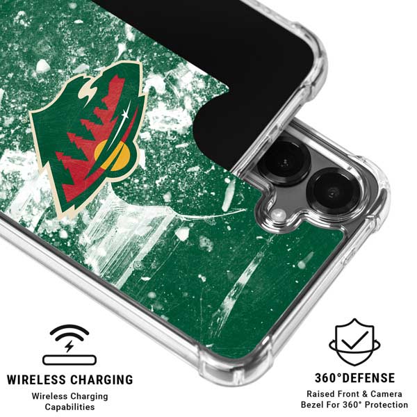 NHL Minnesota Wild Frozen Galaxy S26 Plus Clear Case