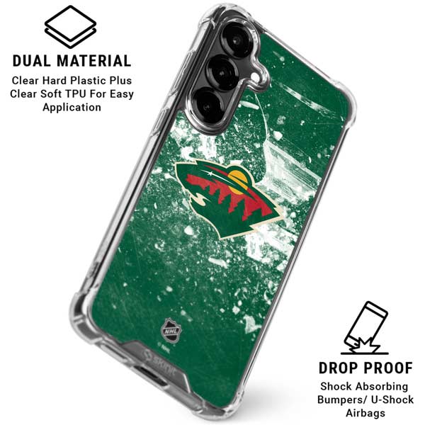 NHL Minnesota Wild Frozen Galaxy S26 Plus Clear Case
