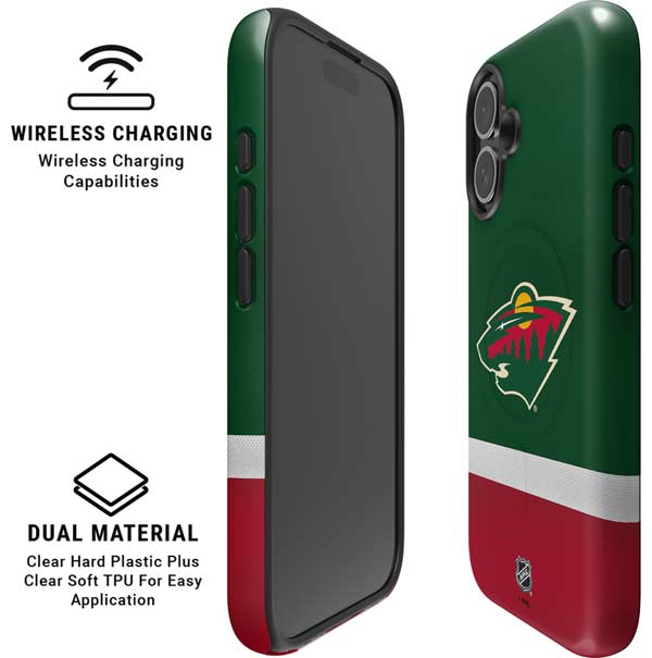 NHL Minnesota Wild Jersey iPhone 16 Magsafe Impact Case