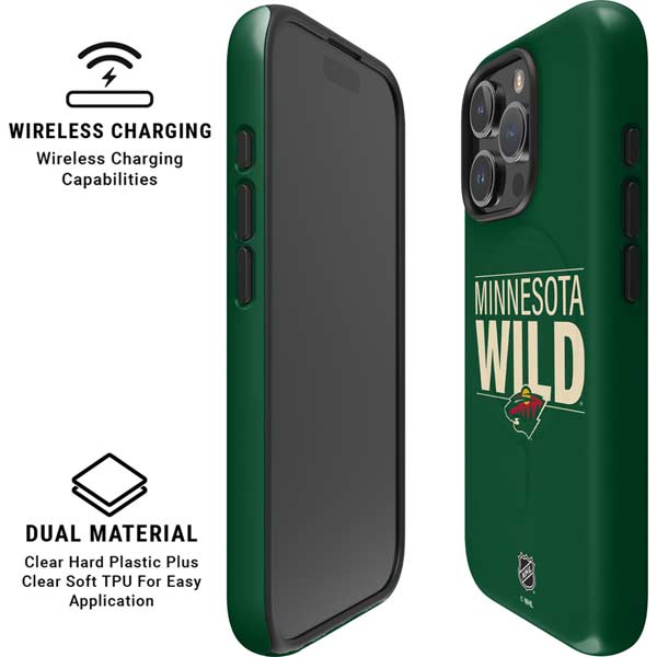 NHL Minnesota Wild Lineup iPhone 16 Pro Max Magsafe Impact Case