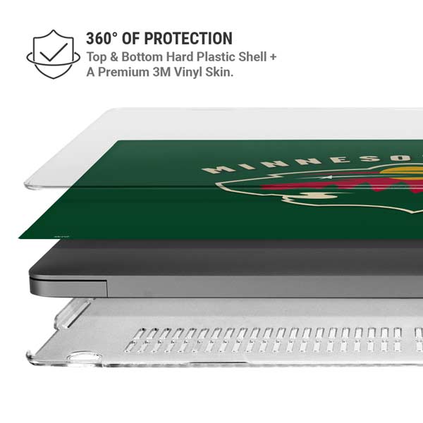 NHL Minnesota Wild Solid Background MacBook Pro 14in (2021-24) Case plus Skin