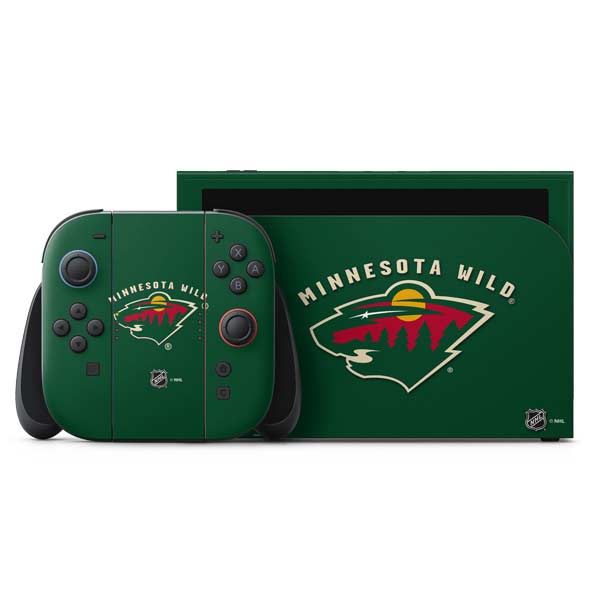 NHL Minnesota Wild Solid Background Nintendo Skins