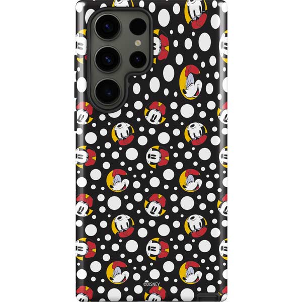 Disney Minnie Mouse Bubbles Face Pattern Galaxy S23 Ultra Pro Case