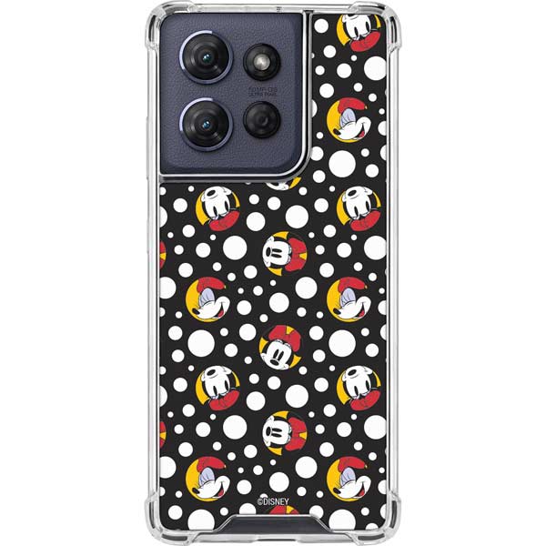Disney Minnie Mouse Bubbles Face Pattern Moto G 5G (2025) Clear Case