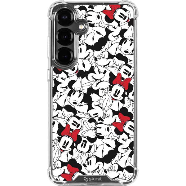 Disney Minnie Mouse Red Color Pop Face Pattern Galaxy S26 Clear Case