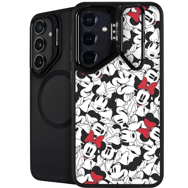 Disney Minnie Mouse Red Color Pop Face Pattern Galaxy S26 Plus Kickstand Case