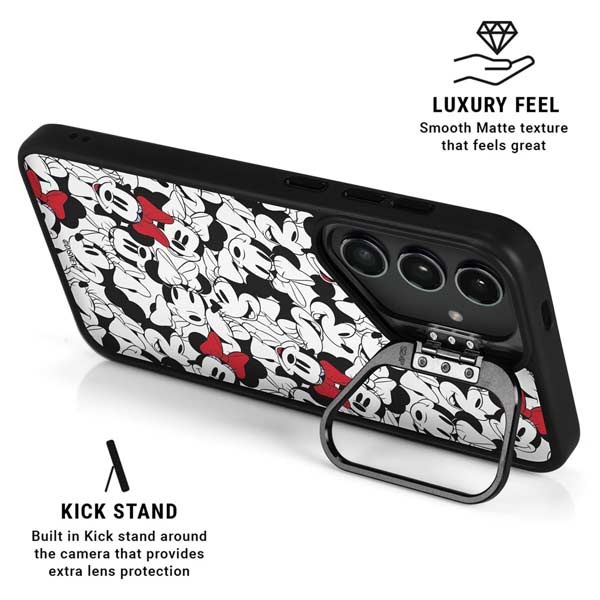 Disney Minnie Mouse Red Color Pop Face Pattern Galaxy S26 Plus Kickstand Case