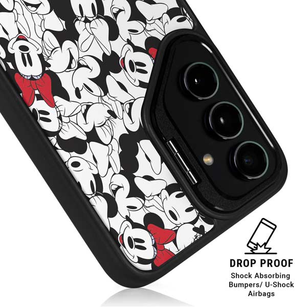 Disney Minnie Mouse Red Color Pop Face Pattern Galaxy S26 Plus Kickstand Case