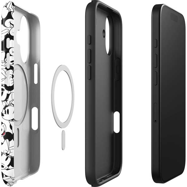 Disney Minnie Mouse Red Color Pop Face Pattern iPhone 17 Magsafe Impact Case