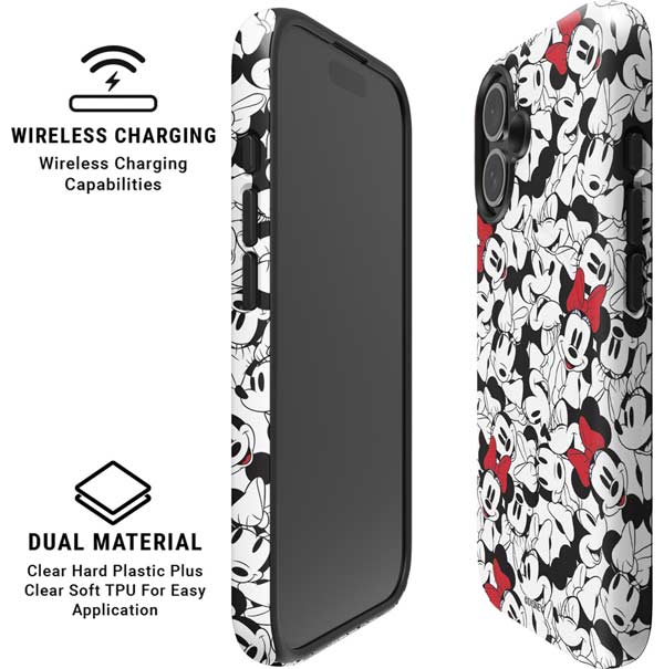 Disney Minnie Mouse Red Color Pop Face Pattern iPhone 17 Magsafe Impact Case