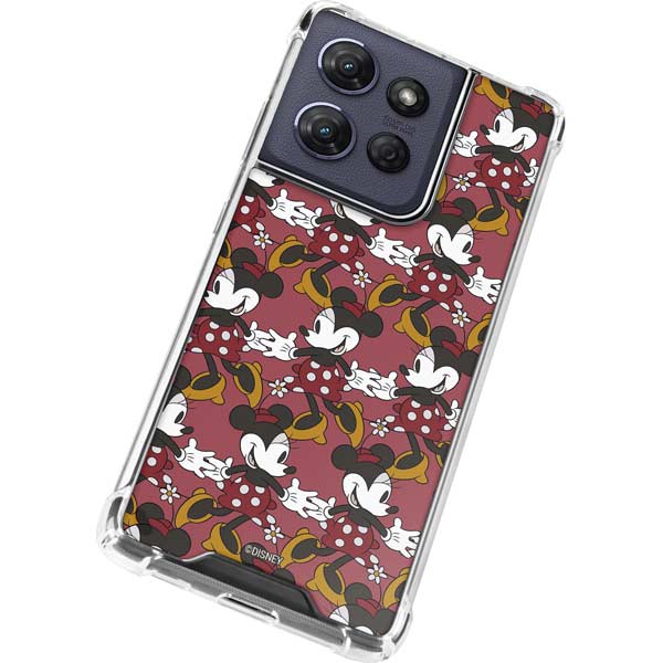 Disney Minnie Mouse Dancing Pattern Moto G Play 5G (2025) Clear Case