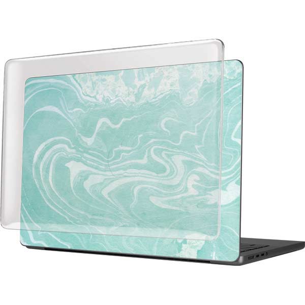 Mint Marbling MacBook Pro 14in (2021-24) Case plus Skin