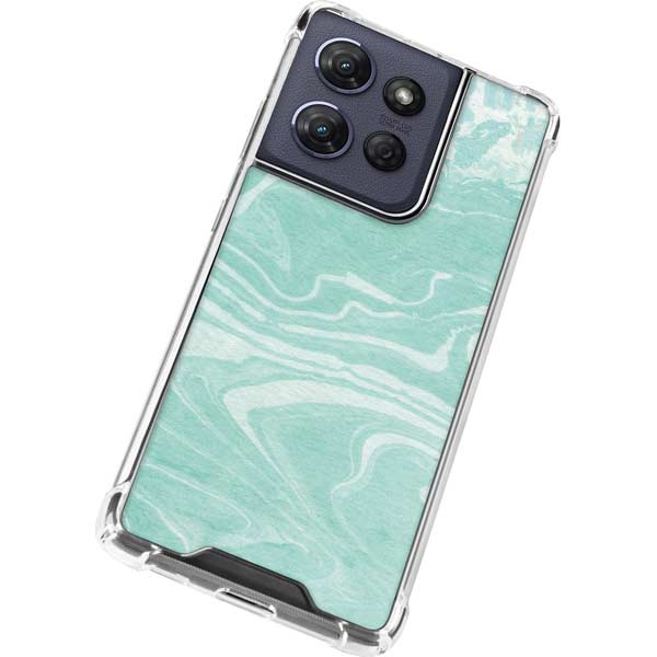 Mint Marbling Moto G Power 5G (2025) Clear Case
