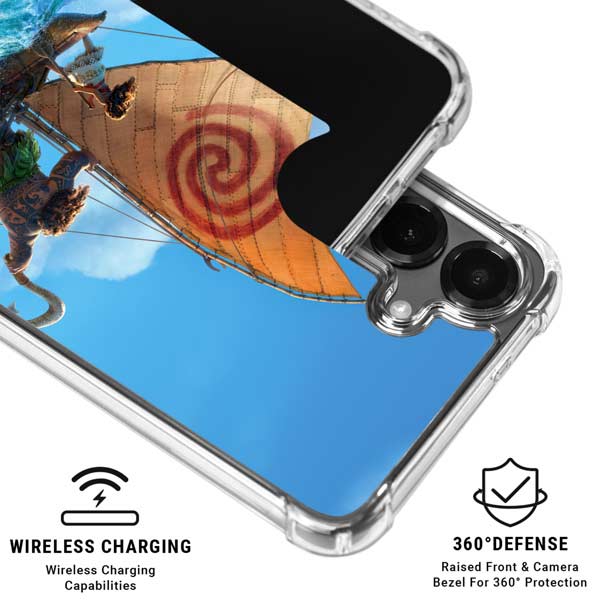 Disney Princess Moana Movie Poster Galaxy S26 Plus Clear Case