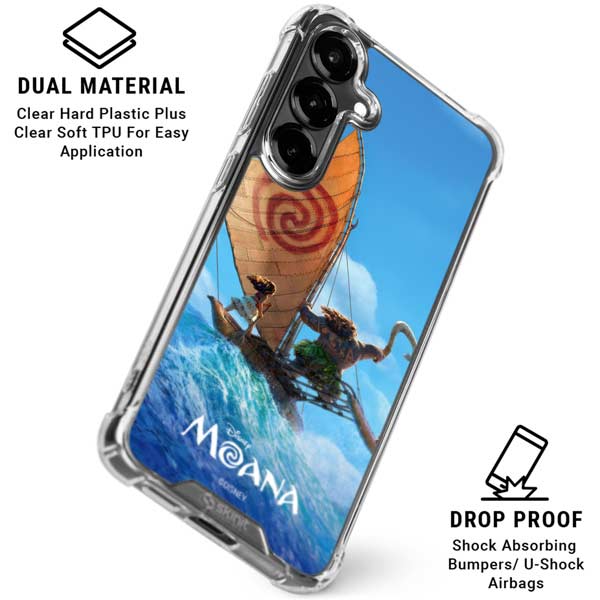 Disney Princess Moana Movie Poster Galaxy S26 Plus Clear Case