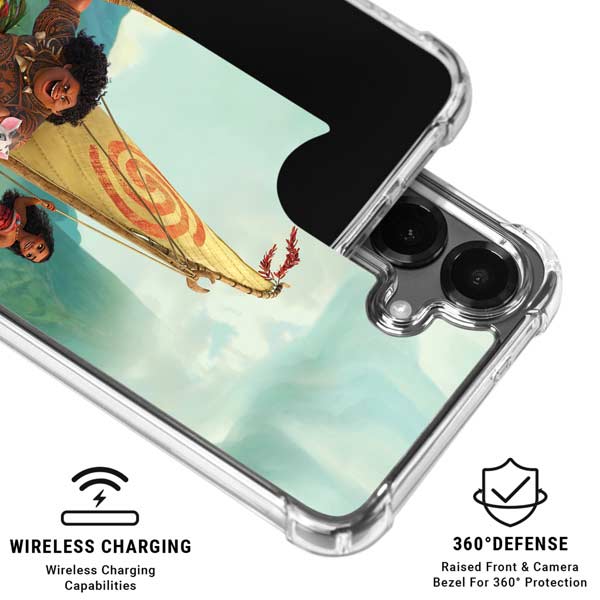 Disney Princess Moana and Maui Set Sail Galaxy S26 Clear Case