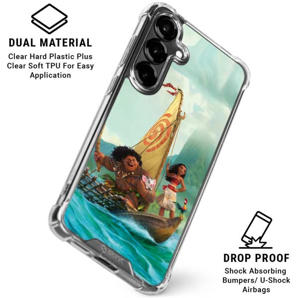 Disney Princess Moana and Maui Set Sail Galaxy S26 Clear Case