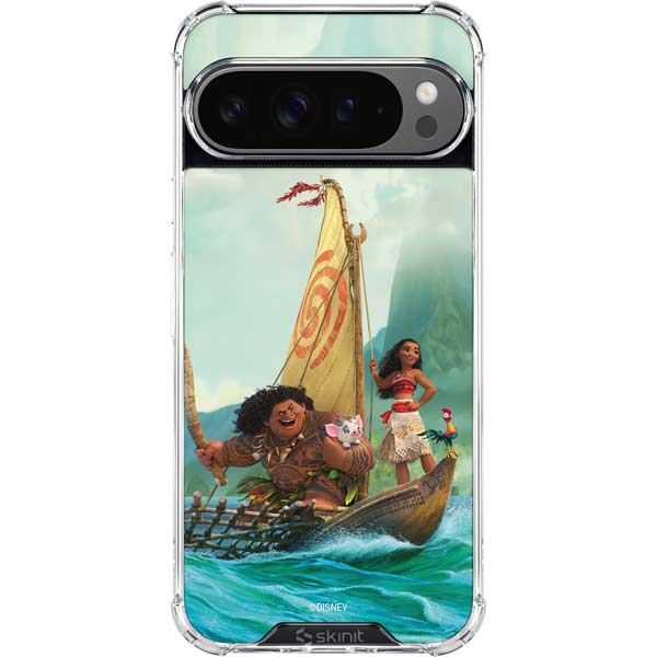 Disney Princess Moana and Maui Set Sail Google Pixel 10 Pro XL Clear Case