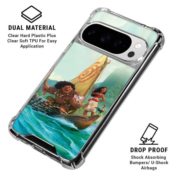 Disney Princess Moana and Maui Set Sail Google Pixel 10 Pro XL Clear Case