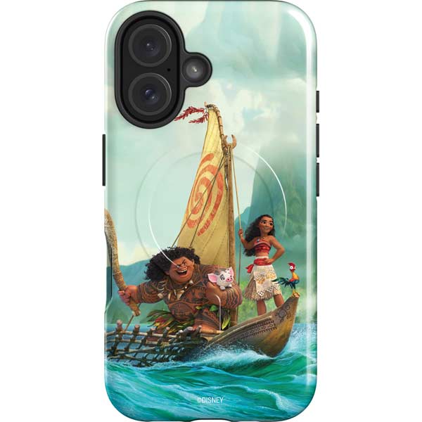 Disney Princess Moana and Maui Set Sail iPhone 16 Magsafe Impact Case