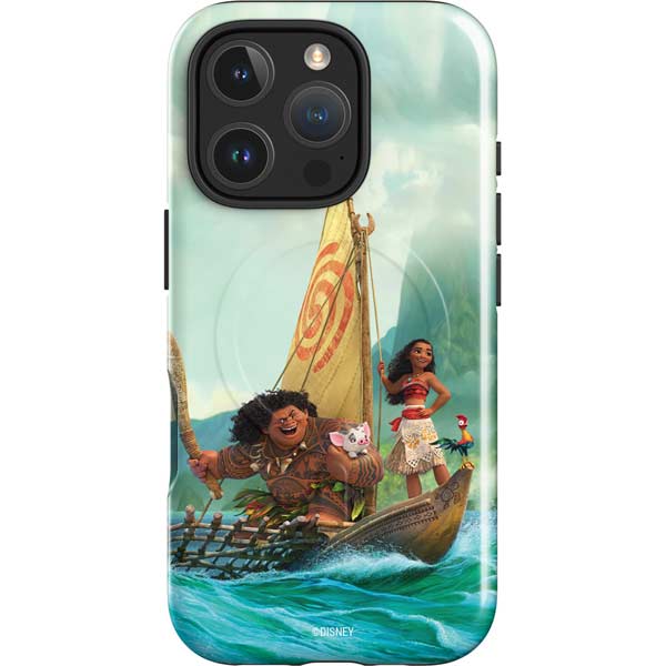 Disney Princess Moana and Maui Set Sail iPhone 16 Pro Max Magsafe Impact Case