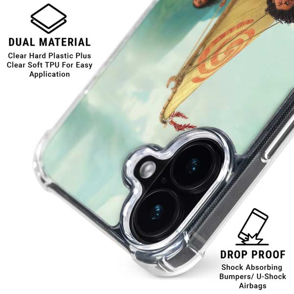 Disney Princess Moana and Maui Set Sail iPhone 17 Clear Case