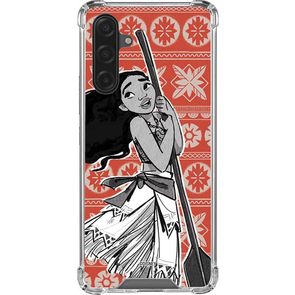 Disney Princess Moana Character Tropical Print Art Galaxy Cases