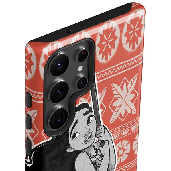 Disney Princess Moana Character Tropical Print Art Galaxy S23 Ultra Pro Case