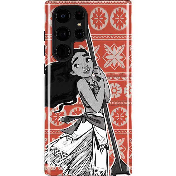 Disney Princess Moana Character Tropical Print Art Galaxy Cases
