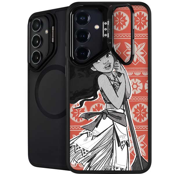 Disney Princess Moana Character Tropical Print Art Galaxy S26 Plus Kickstand Case