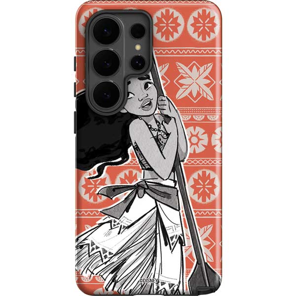 Disney Princess Moana Character Tropical Print Art Galaxy S26 Ultra Impact Case