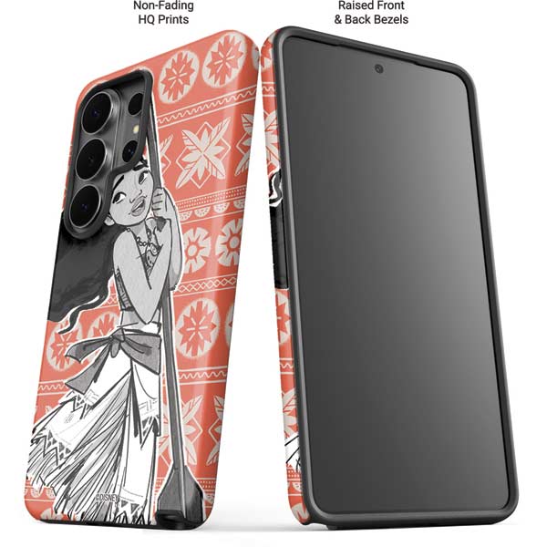 Disney Princess Moana Character Tropical Print Art Galaxy S26 Ultra Impact Case