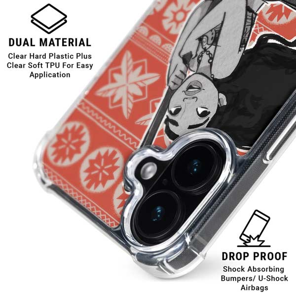 Disney Princess Moana Character Tropical Print Art iPhone 17 Clear Case