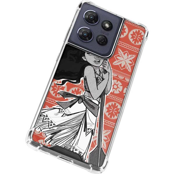 Disney Princess Moana Character Tropical Print Art Moto G 5G (2025) Clear Case