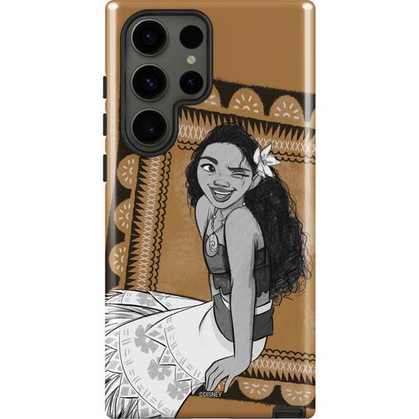 Disney Princess Moana Winking Art Galaxy S23 Ultra Pro Case