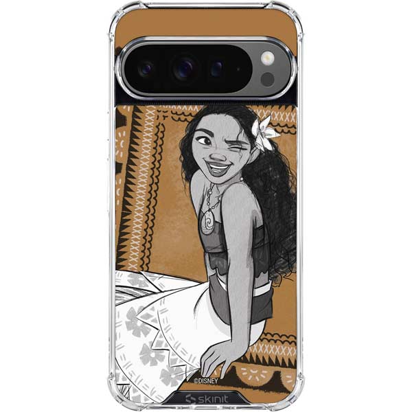 Disney Princess Moana Winking Art Google Pixel 10 Pro XL Clear Case