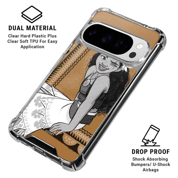 Disney Princess Moana Winking Art Google Pixel 10 Pro XL Clear Case