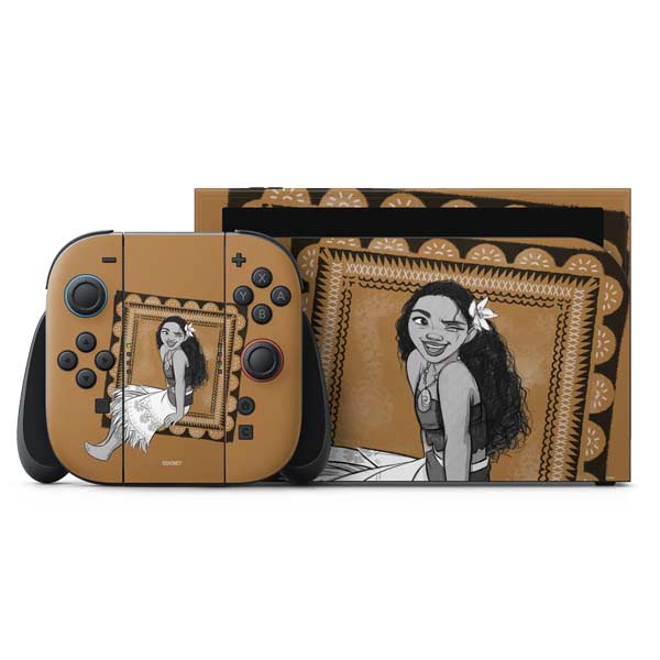 Disney Princess Moana Winking Art Nintendo Switch 2 (2025) with Joy-Con Skin