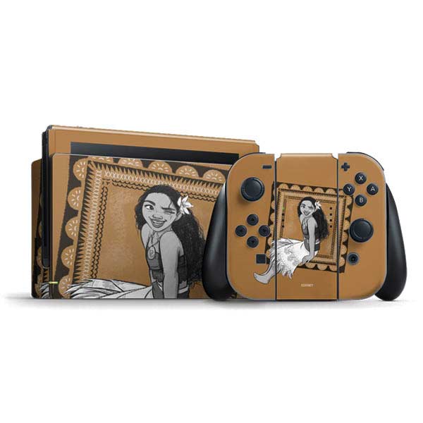 Disney Princess Moana Winking Art Nintendo Skins