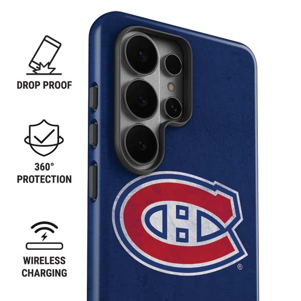 NHL Montreal Canadiens Distressed Galaxy S26 Ultra Impact Case